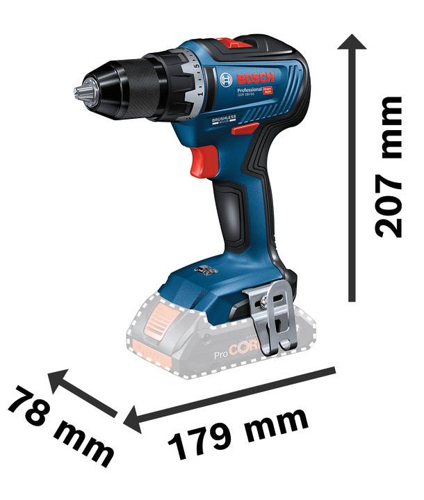 Bosch - Perceuse visseuse GSR 18V-55 Solo | 06019H5202 - Bosch - Imagen 3
