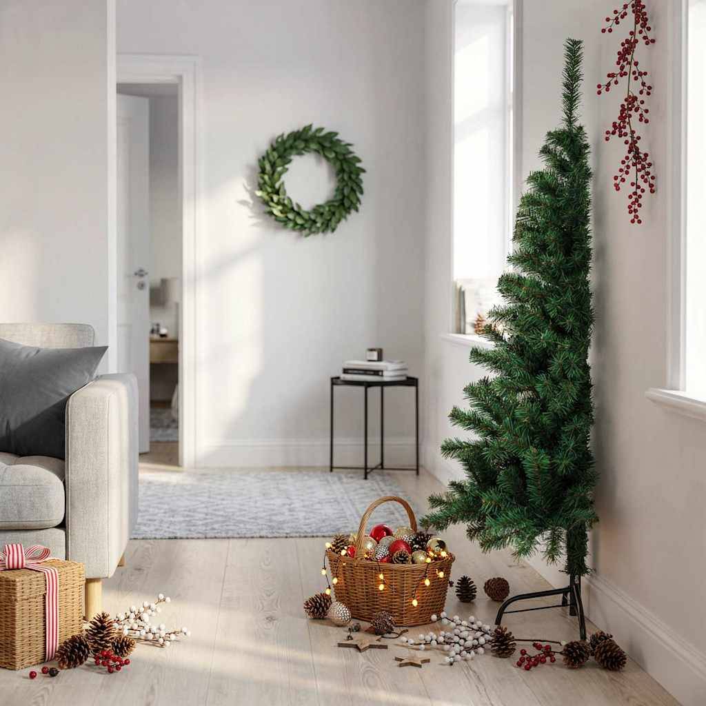 Vidaxl - Sapin de Noël artificiel moitié avec support vert 150 cm PVC vidaXL 321031