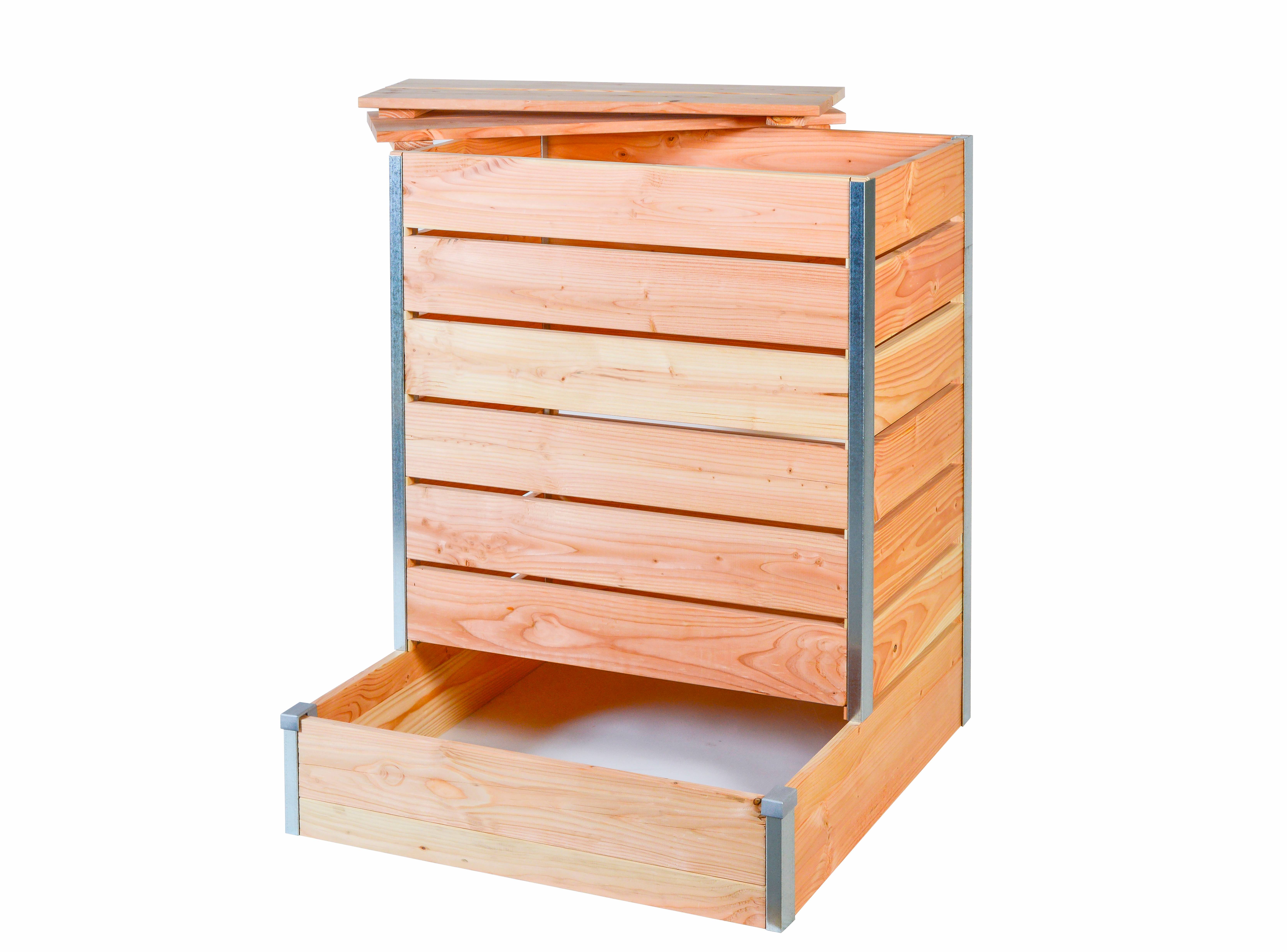 Mon Petit Potager - Composteur en bois Douglas DESIGN à accès direct 356L - 80x 75 x H98 CM - Epaisseur 19mm - mon PETIT POTAGER