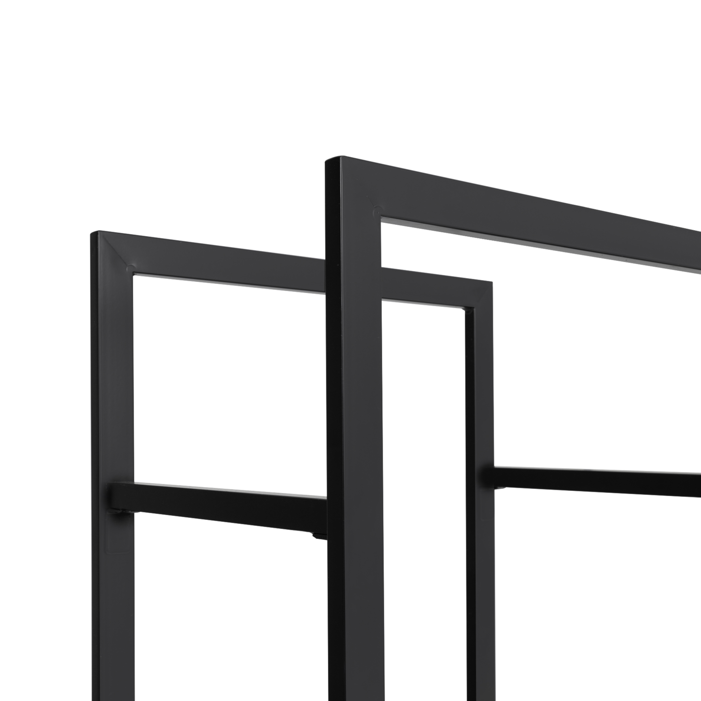 Range bûches vertical acier noir avec étagère et accessoires H. 170 CM pour cheminée - Image 9