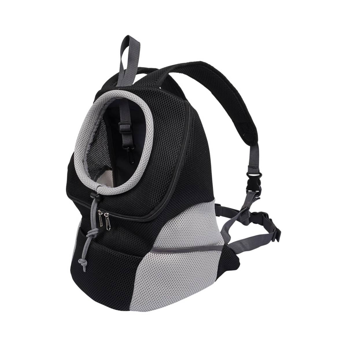 The Concept Factory - Sac à Dos de Transport "Animaux" 42cm Gris & Noir