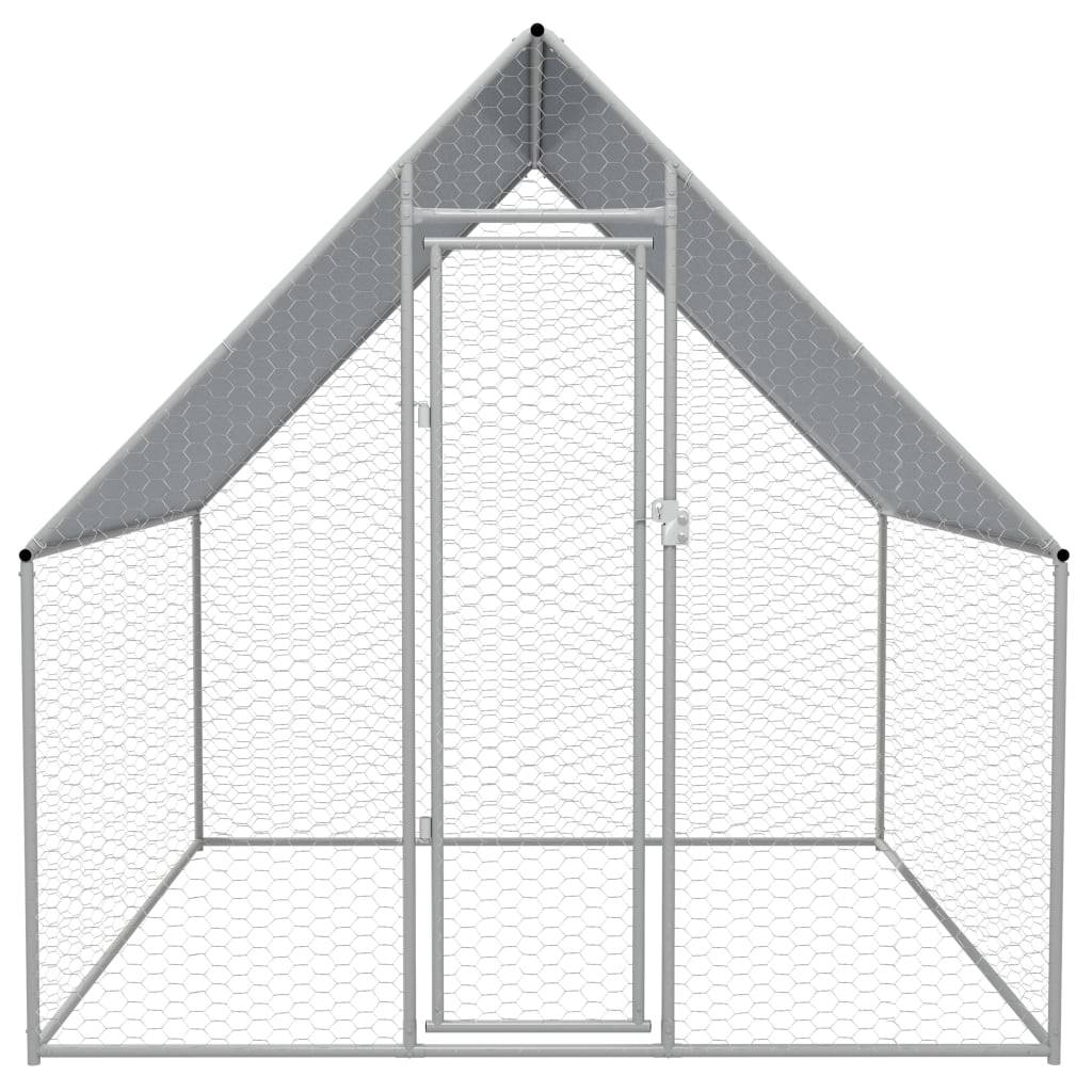 Vidaxl - Cage extérieure pour poulets Acier galvanisé 2 x 2 x 1,92 m vidaXL 170494 - Image 2