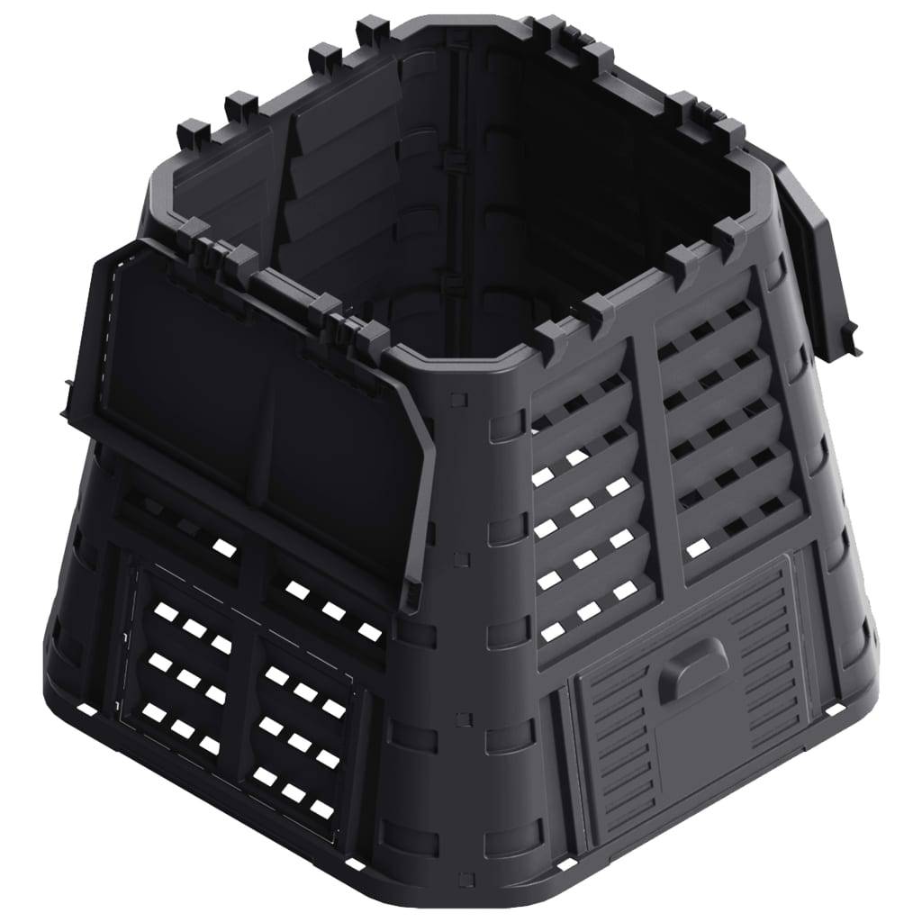 Composteur de jardin 480 L en plastique pour potager et cuisine Noir – ComfortXL Outdoor Living - Image 3