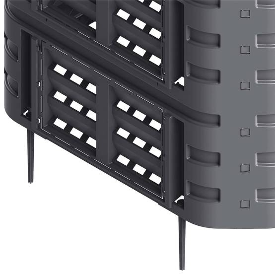 Composteur de jardin 480 L en plastique pour potager et cuisine Noir – ComfortXL Outdoor Living - Image 5