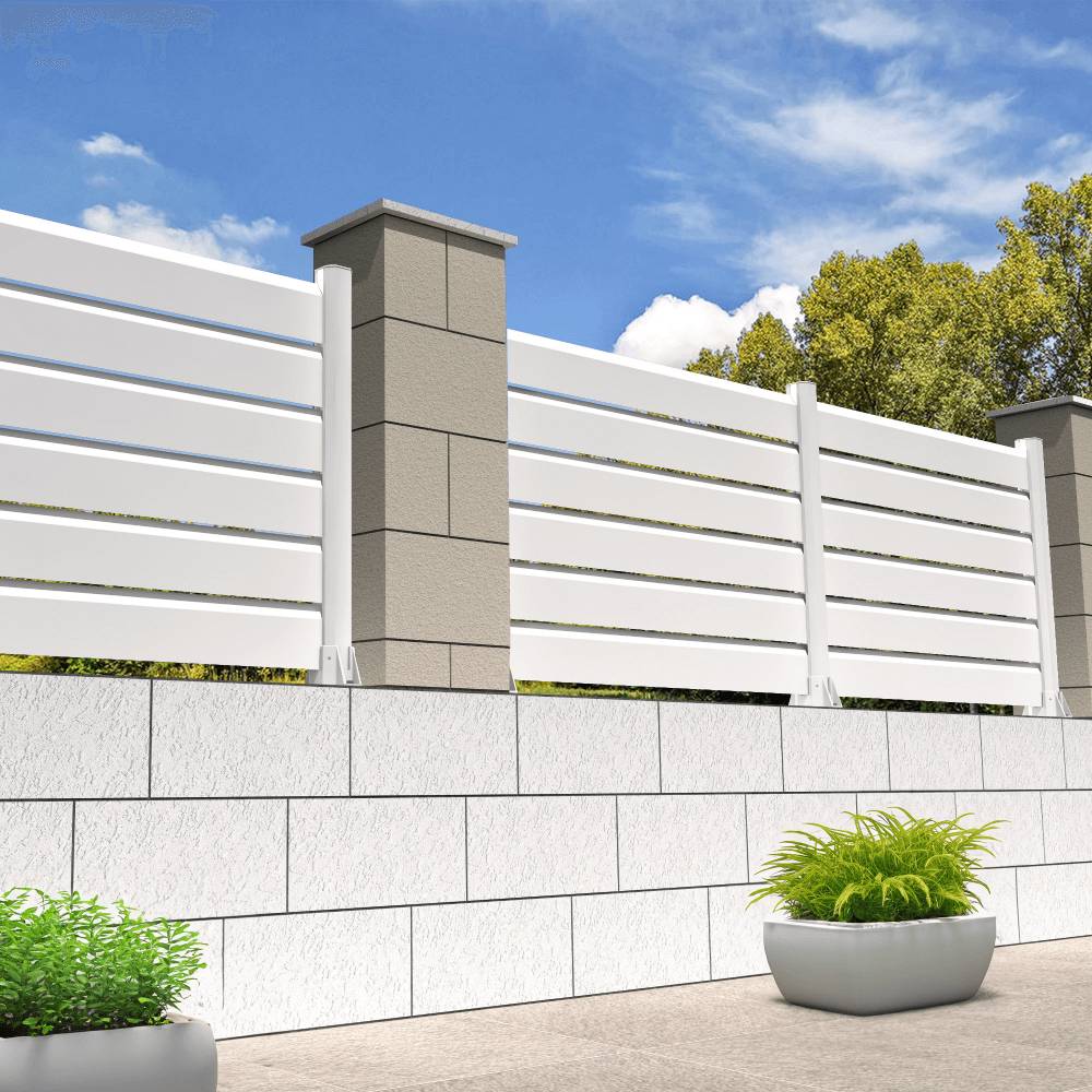 Intersun - Clôture brise-vue 6 lames L 1911 x H 886 mm (Blanc) - INTERSUN - Imagen 2