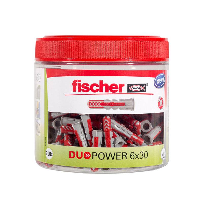 Fischer - Boîte de 200 chevilles bi-matière Duopower FISCHER 535981 6 x 30 mm Fischer