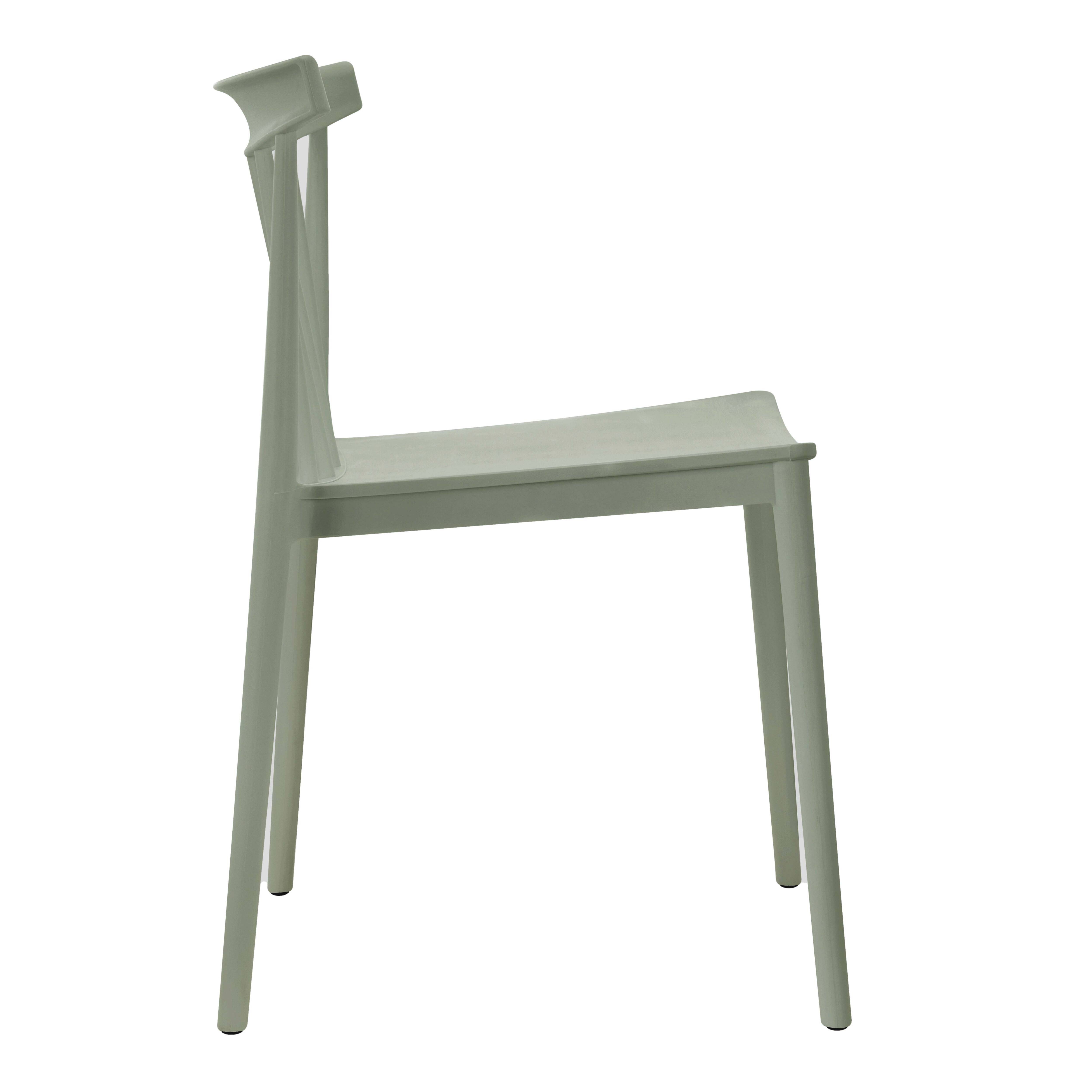 Oviala - Chaise de terrasse en polypropylène vert sauge Lisboa - Oviala - Imagen 4