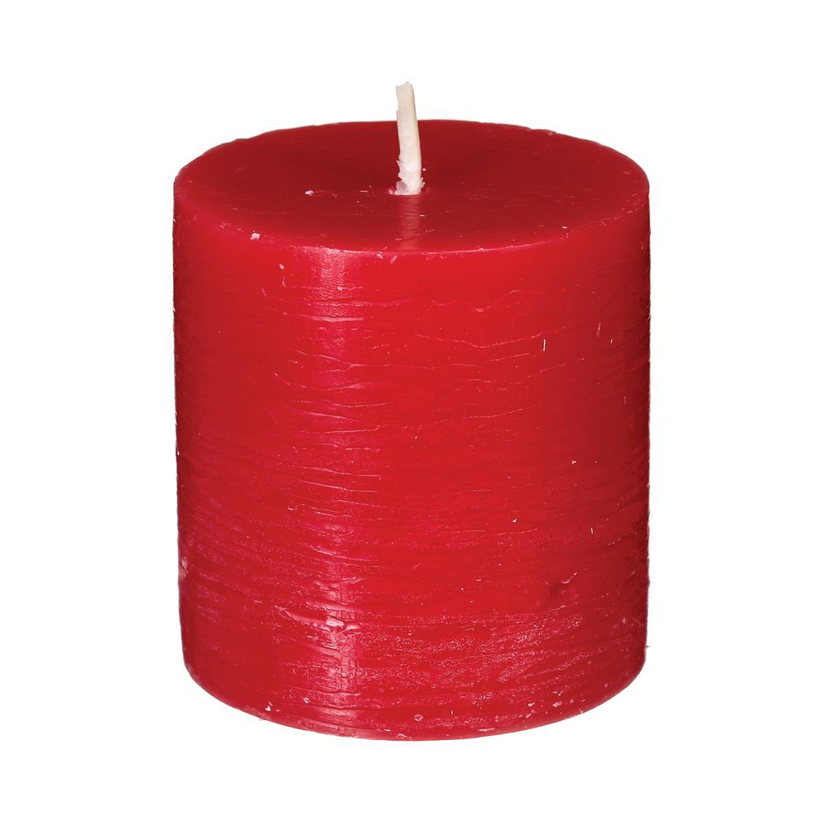Atmosphera - Lot de 4 bougies rustiques rouge 60g - Atmosphera Créateur d'intérieur - Imagen 3