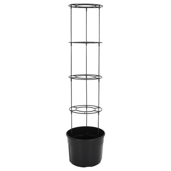 ComfortXL - Jardinière à tomate Polypropylène potager balcon avec tuteur croissance Ø39x150cm anthracite - ComfortXL Outdoor Living - Image 4