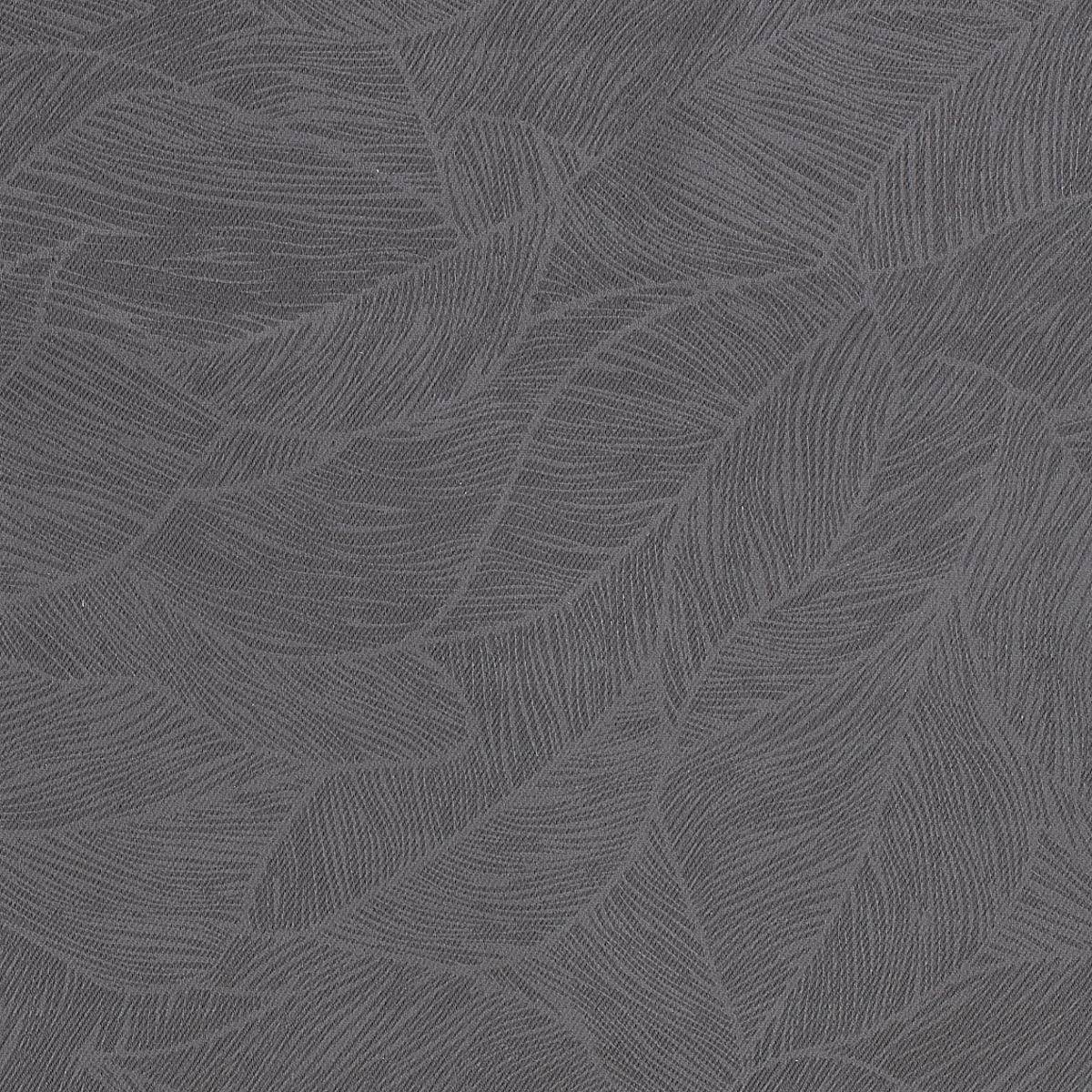 Atmosphera - Lot de 2 Rideaux à  œillets Occultant Gris Foncé Feuille en relief 140 x 260 cm - Imagen 4