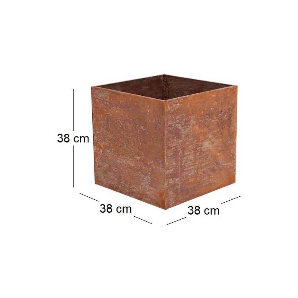 Esschert Design - Jardinière en acier corten rouille 38 x 38 x 38 cm Esschert's Garden - Imagen 3