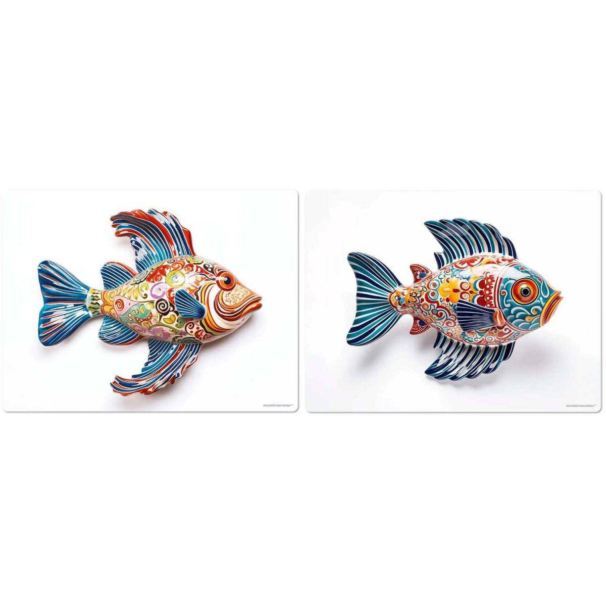Set de table en vinyle 40 x 30 cm Equateur Lot de 2 sets de table motifs assortis - Imagen 1