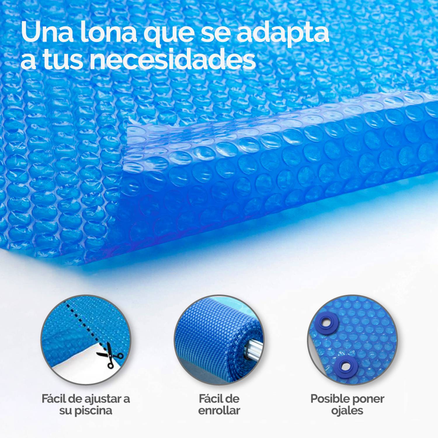 Linxor - Bâche à bulles 4 m x 9 m pour piscine - 300 microns - Bleu - Linxor - Imagen 7