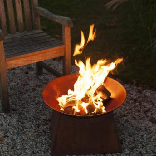 Esschert Design - Vasque à feu rouille carrée ou ronde - Imagen 3