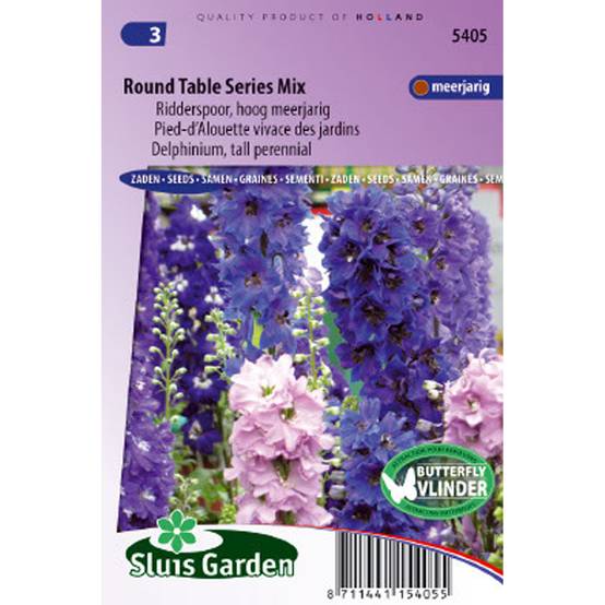Graines de Delphinium Round Tables en mélange - Pied d'alouette vivace le sachet de 150 graines environ (0,4g)