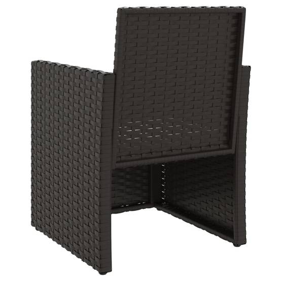 Fauteuil de jardin résine tressée noir avec coussin 53 x 57 x 75 cm - PANGIVO - Image 6