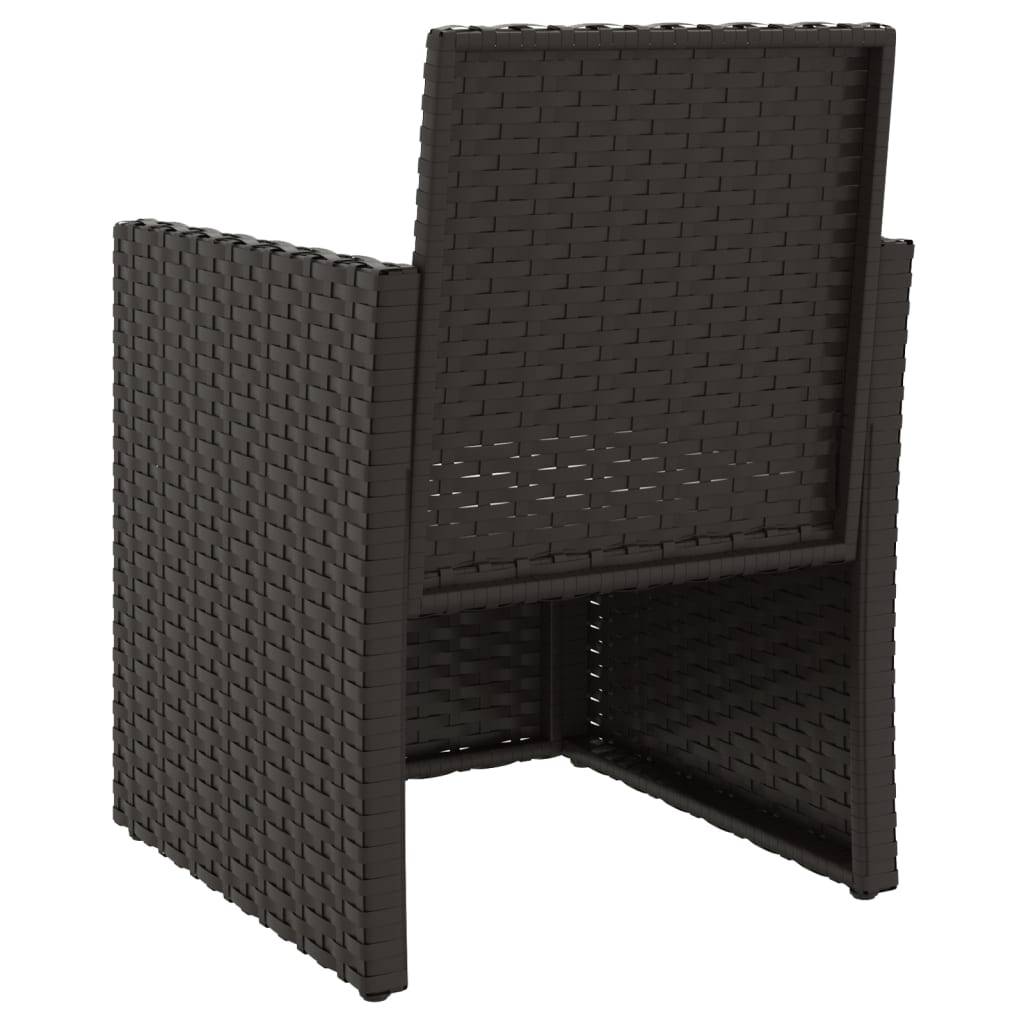 Fauteuil de jardin résine tressée noir avec coussin 53 x 57 x 75 cm - PANGIVO - Image 6