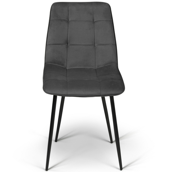 Lot de 6 chaises MILA en velours mix color terracotta x2, gris foncé x2 et beige x2 - Image 3