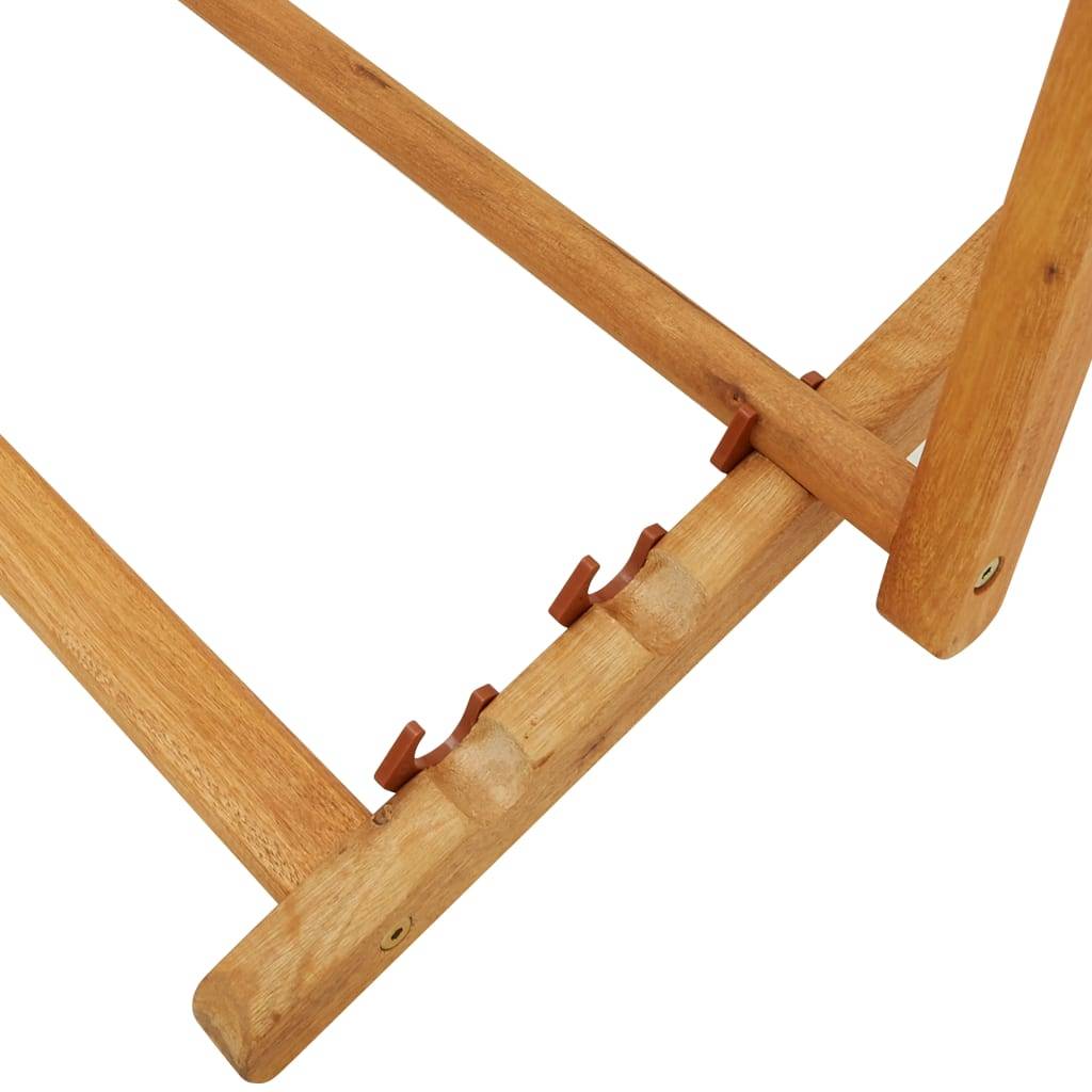 Vidaxl - Chaise pliante en bois d'eucalyptus massif et tissu vert vidaXL 310312 - Imagen 5