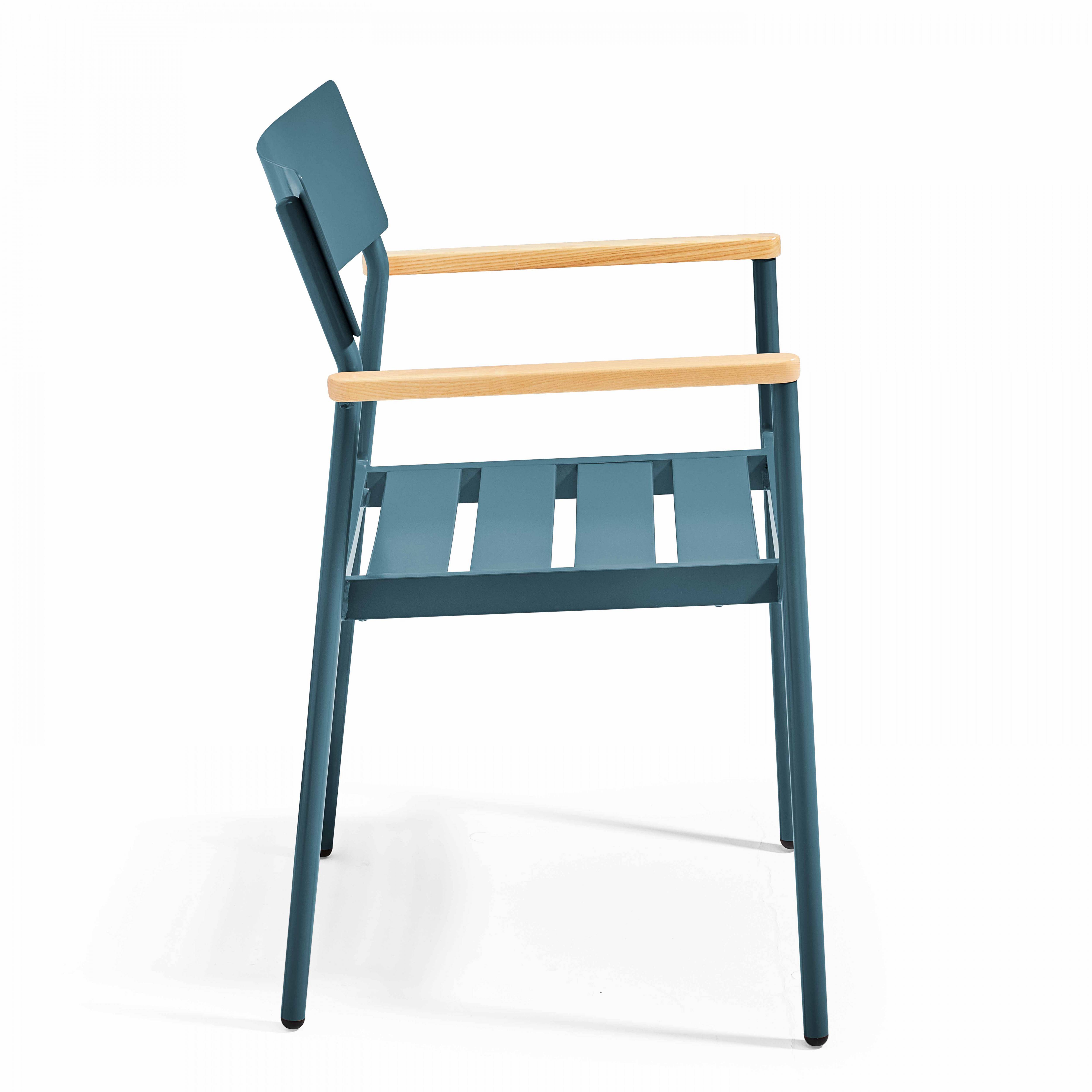 Oviala - Fauteuil de jardin en aluminium et bois bleu canard
Leeds - Oviala - Imagen 3
