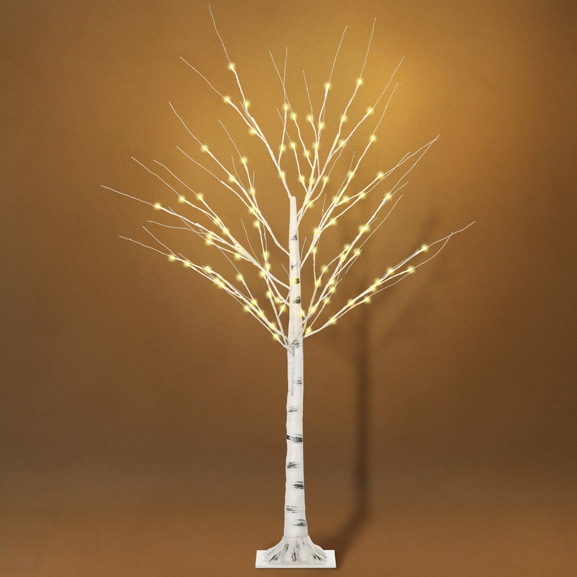 Arbre lumineux LED blanc chaud, 96 LED, usage intérieur, 150 cm, déco Noël maison chambre, blanc - Image 1