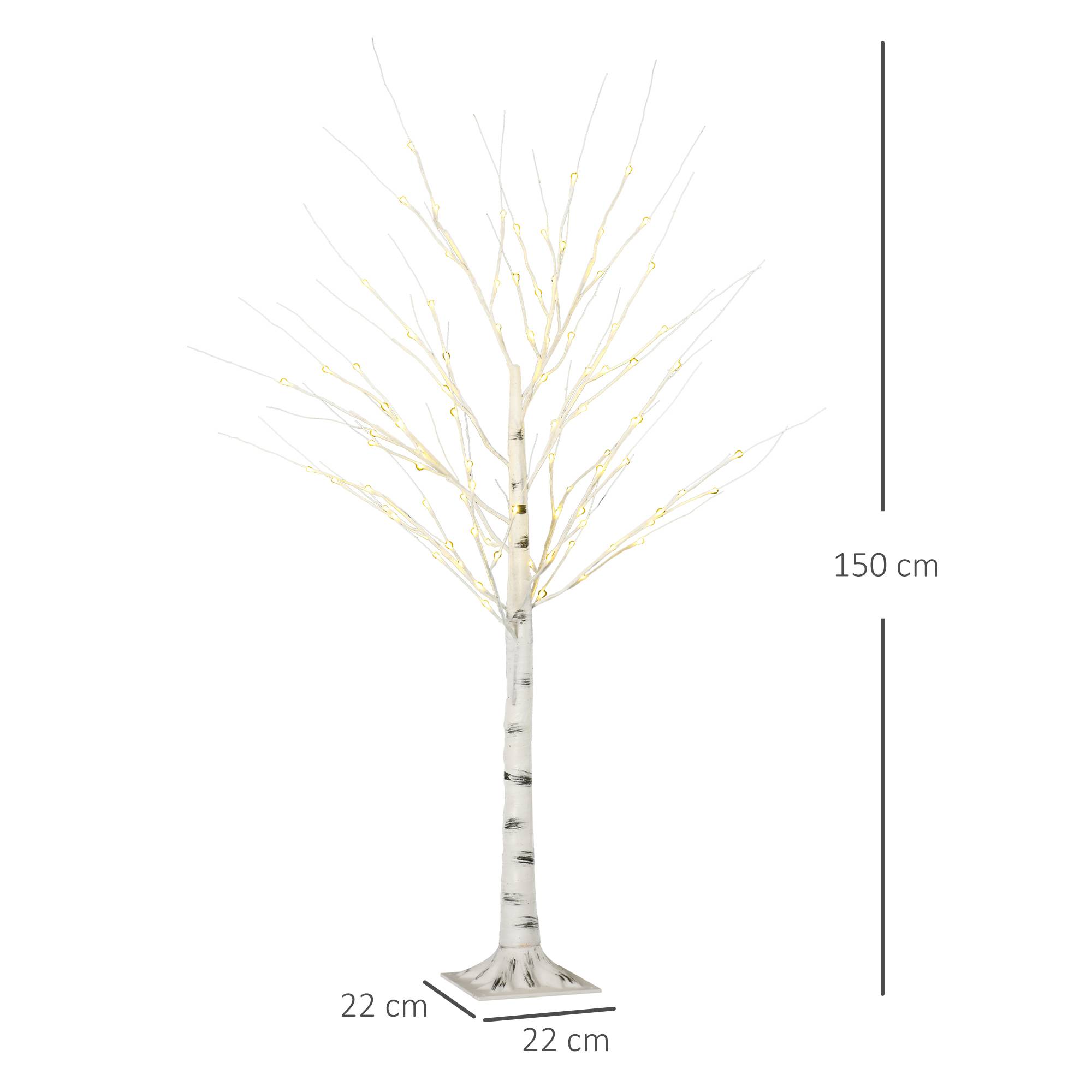 Arbre lumineux LED blanc chaud, 96 LED, usage intérieur, 150 cm, déco Noël maison chambre, blanc - Image 5
