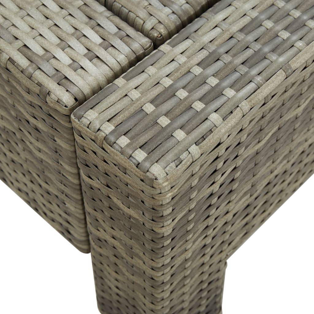 Vidaxl - Transat à 2 places avec coussin Gris Résine tressée vidaXL 46240 - Image 4