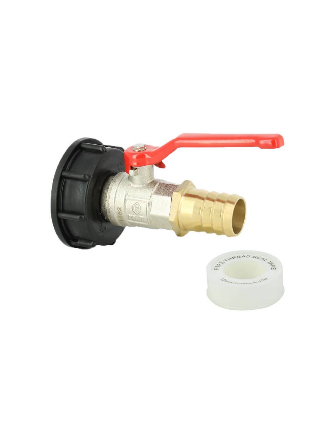 Raccord S60X6 - Vanne 1/4 de tour laiton + Embout droit 25 mm - Imagen 1