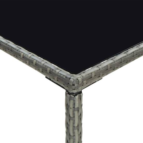 Ensemble de bar de jardin 3 pcs | Mobilier d'extérieur et coussins Résine tressée Gris Maison Chic - Image 9