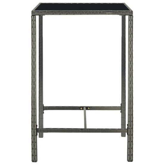 Ensemble de bar de jardin 3 pcs | Mobilier d'extérieur et coussins Résine tressée Gris Maison Chic - Image 5