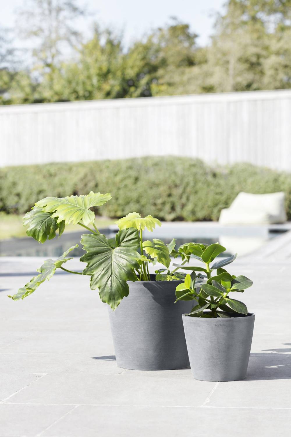 Ecopots - Pot Rond Amsterdam 20 Bleu Gris + réservoir d'eau - Ø 20 x H. 17,5 cm - 4 L ECOPOTS - Imagen 4