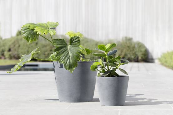Ecopots - Pot Rond Amsterdam 20 Bleu Gris + réservoir d'eau - Ø 20 x H. 17,5 cm - 4 L ECOPOTS - Imagen 5