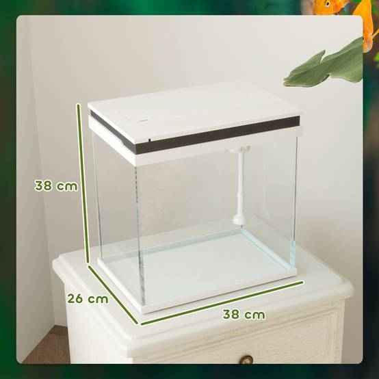 Sans Marque - Aquarium 43L en Verre Trempé avec Tapis de Protection Pour Poissons, Crevettes, Tortues, 50 x 30 x 30 cm, Transparent - Image 5