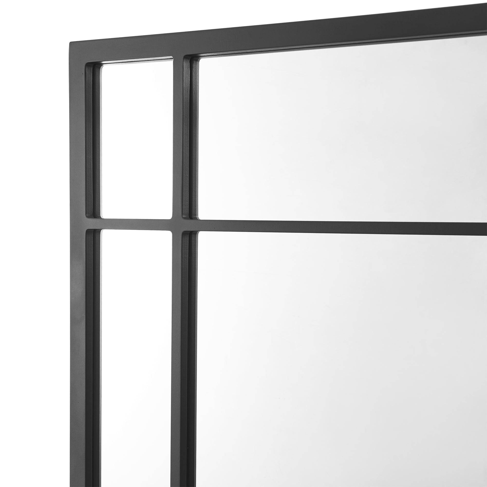 Helloshop26 - Miroir mural rectangulaire 90 x 60 cm noir mat - Image 5