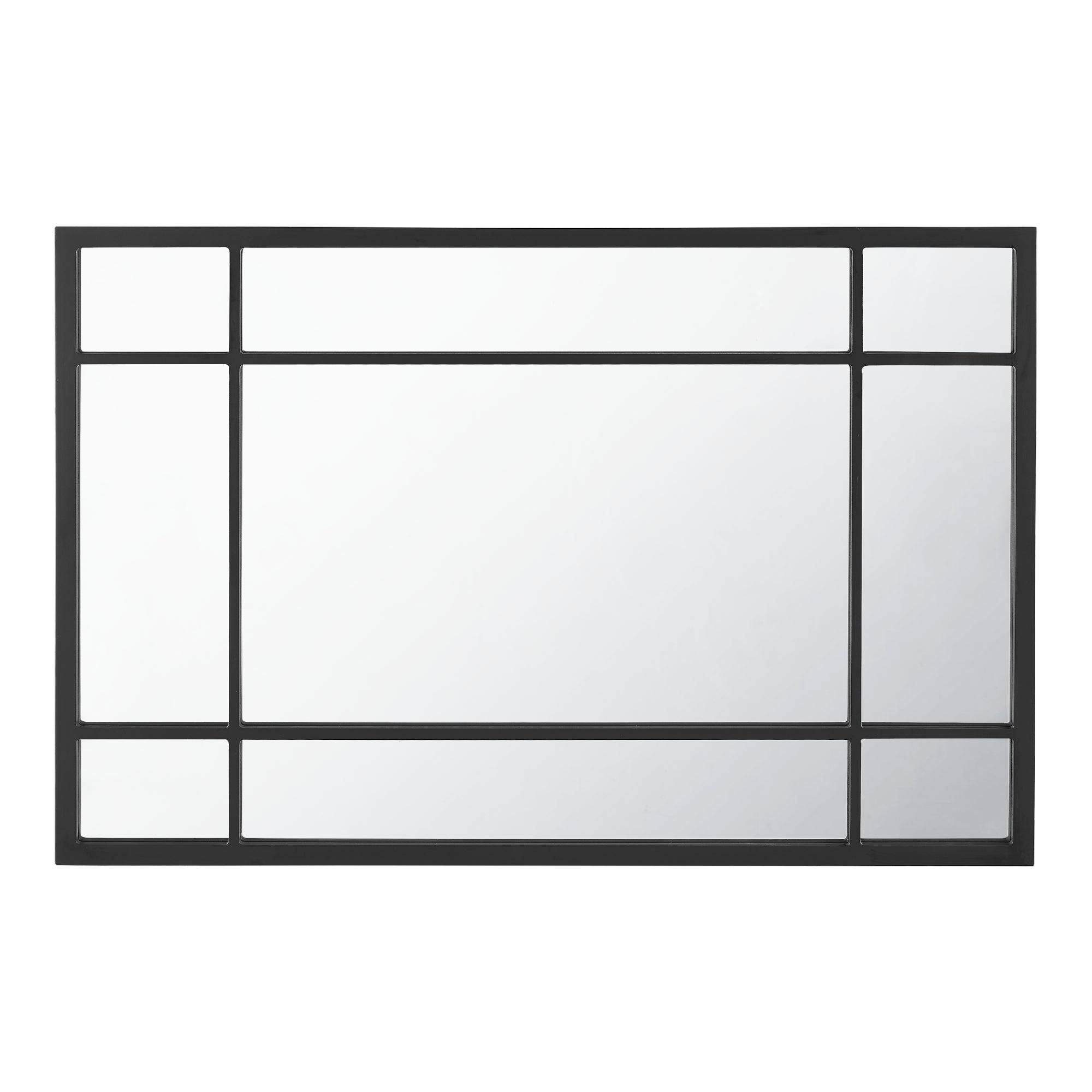 Helloshop26 - Miroir mural rectangulaire 90 x 60 cm noir mat - Image 4