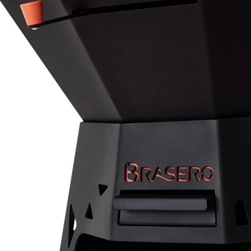 Brasero - Barbecue bois, plancha et braséro - BRASERO Design - 3 en 1 - Plaque inox XXL et grille - Imagen 7