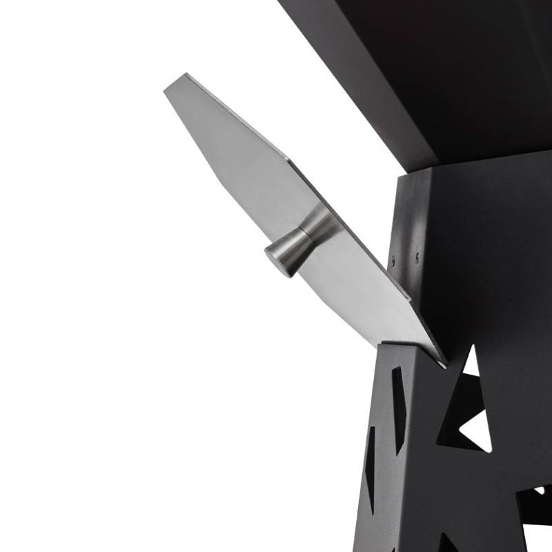 Brasero - Barbecue bois, plancha et braséro - BRASERO Design - 3 en 1 - Plaque inox XXL et grille - Imagen 6
