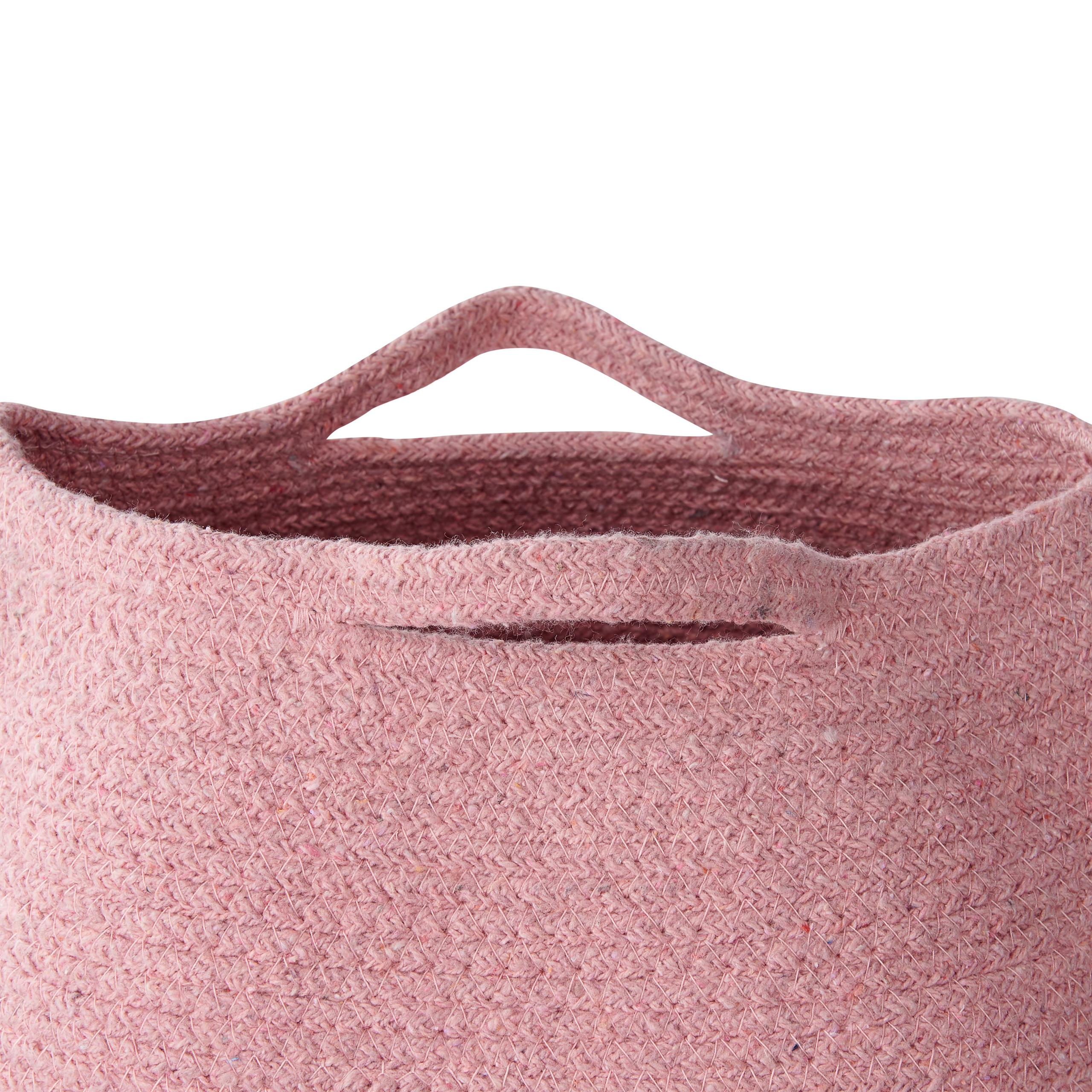 Beliani - Paniers Rose en Coton 30 cm Ronds Faits Main Rangement Intérieur pour Linge Facile à Entretenir Corbeilles Lot de 2 - Imagen 5