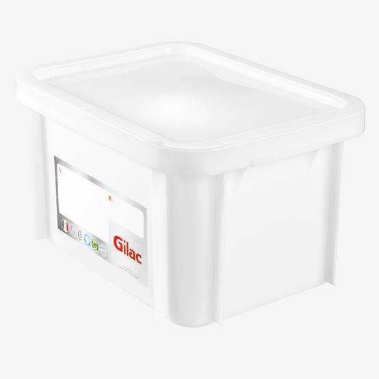 Bac HACCP 15 L Rectangulaire + Couvercle - Gilac - - Image 1