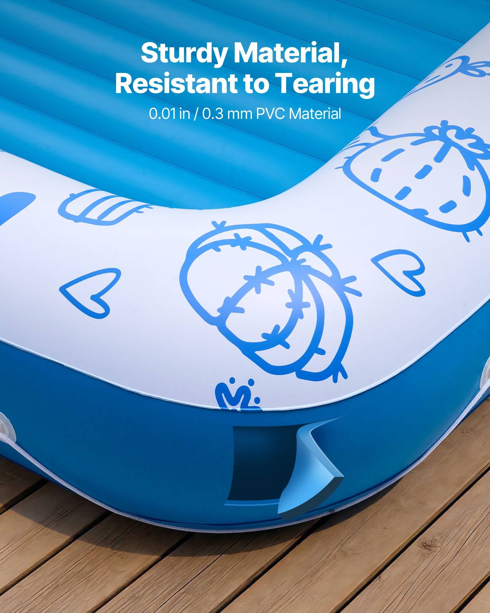 Vevor - VEVOR Matelas Gonflable Piscine avec Pare-solaire Bain de Soleil Flottant 250 kg - Image 7