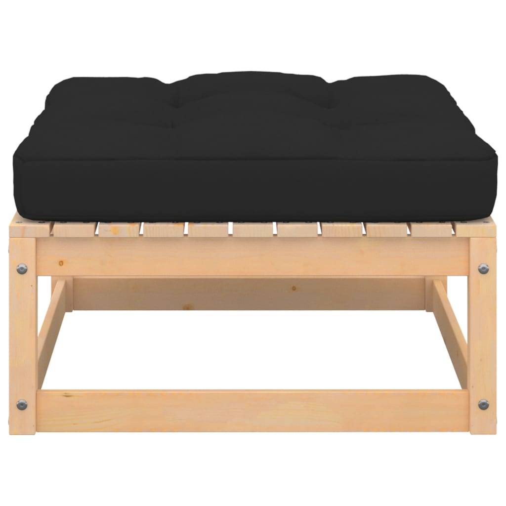 Helloshop26 - Salon de jardin meuble d'extérieur ensemble de mobilier 5 pièces avec coussins bois de pin massif - Imagen 3