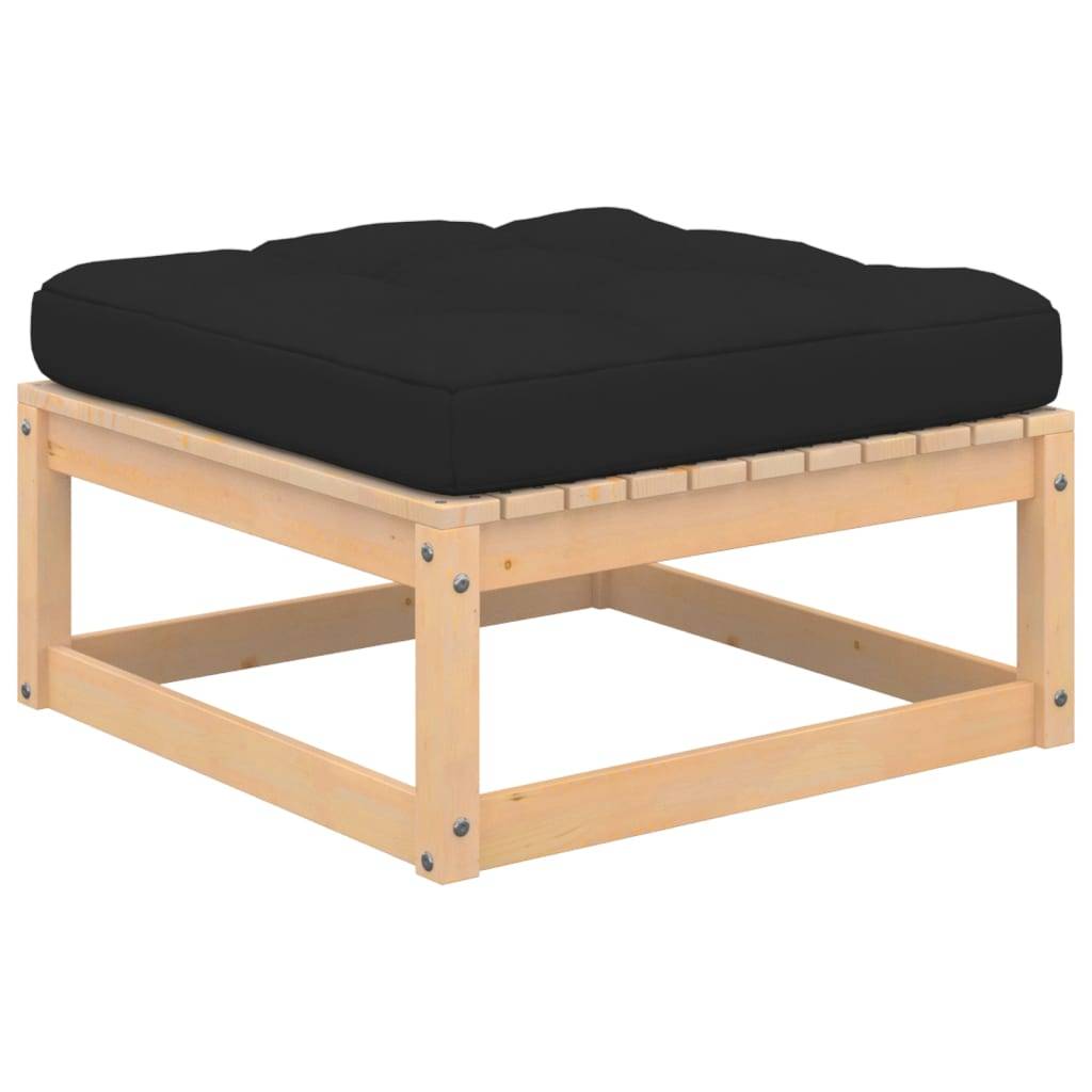Helloshop26 - Salon de jardin meuble d'extérieur ensemble de mobilier 5 pièces avec coussins bois de pin massif - Imagen 2