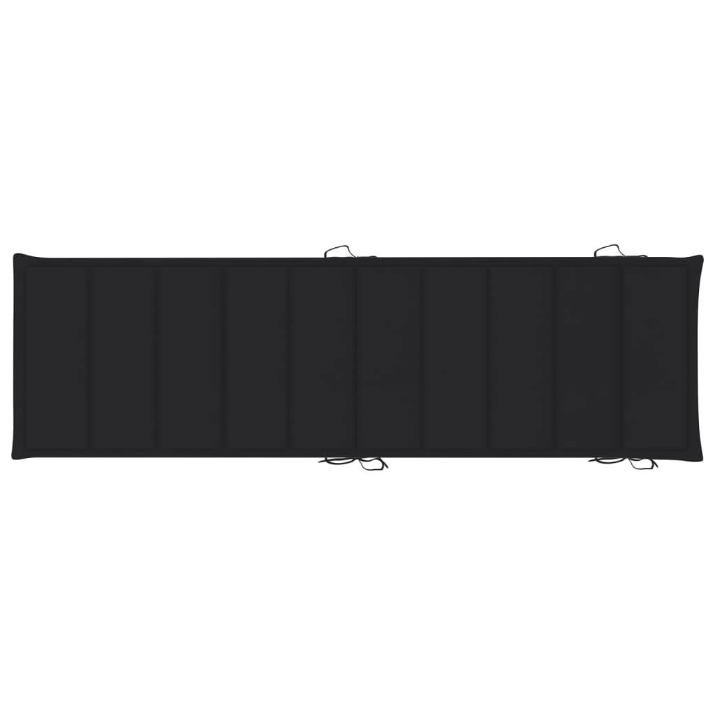 Lot de 2 Bain de soleil - Transats - Chaises longues avec table et coussins Acacia solide - MEUBLE PRO-JU6677 - Image 10