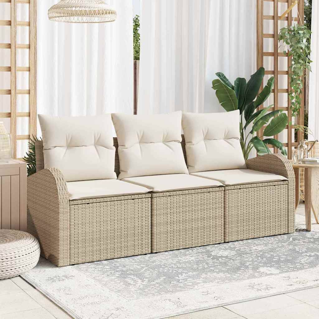 Vidaxl - Ensemble de canapé de jardin-Salons de jardin Beige polyrotin 489706 - Image 1