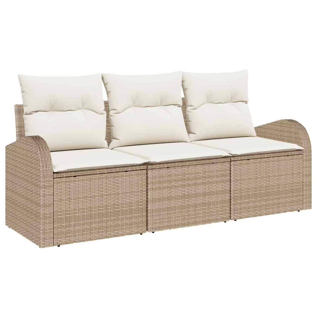 Vidaxl - Ensemble de canapé de jardin-Salons de jardin Beige polyrotin 489706 - Image 2