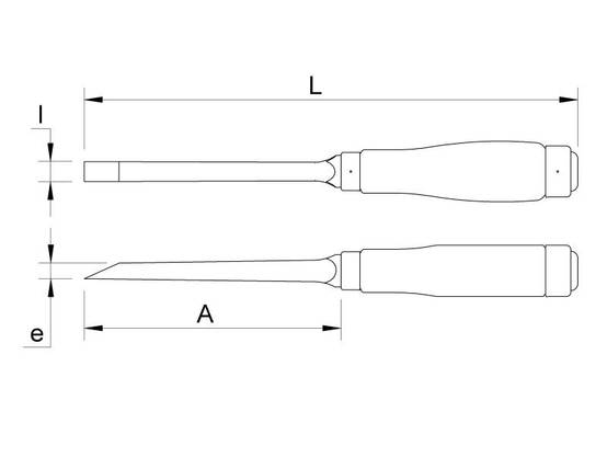 Bédane de menuisier manche bois PEFC – outil de précision pour le bois - Mondelin - Image 2