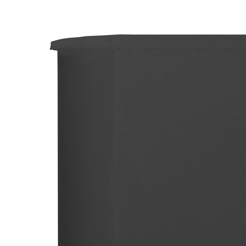 Helloshop26 - Brises-vue paravent 3 panneau x tissu 400 x 160 cm anthracite - Imagen 4