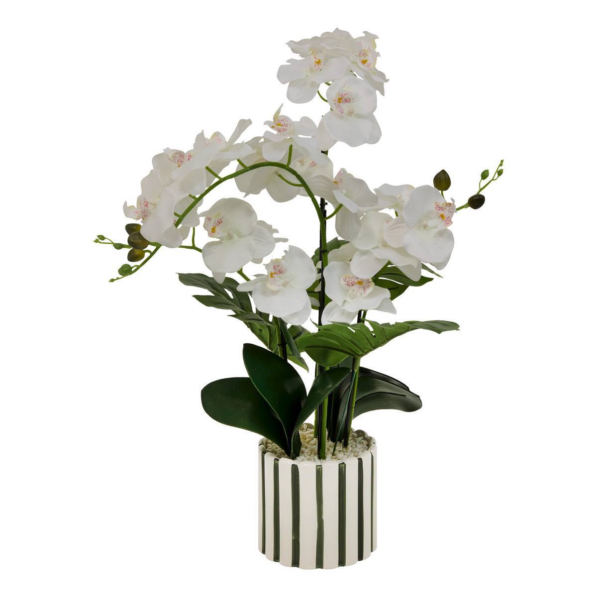 Atmosphera - Fleur Artificielle Asia Orchidée H81 cm Pot en Grès Vert - Atmosphera Créateur d'intérieur - Image 2