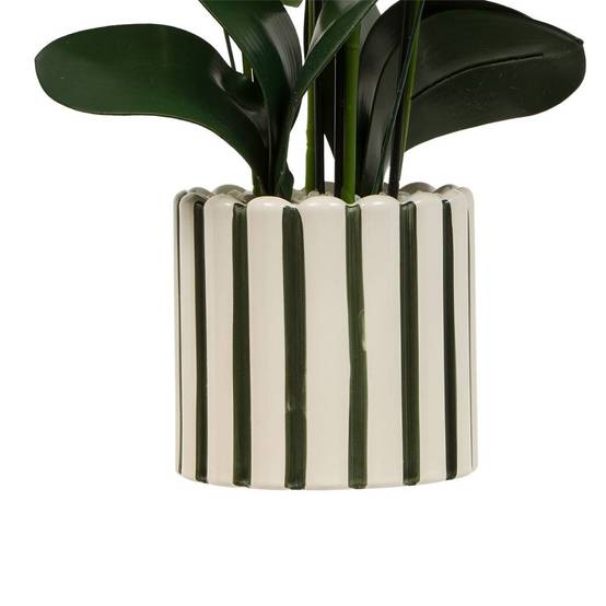 Atmosphera - Fleur Artificielle Asia Orchidée H81 cm Pot en Grès Vert - Atmosphera Créateur d'intérieur - Image 4