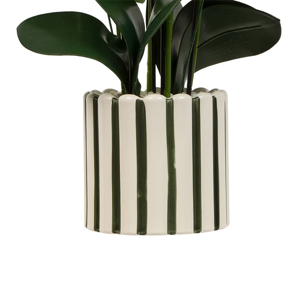 Atmosphera - Fleur Artificielle Asia Orchidée H81 cm Pot en Grès Vert - Atmosphera Créateur d'intérieur - Image 4